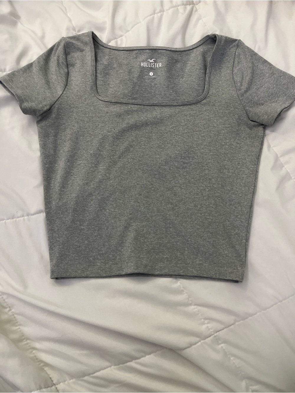 Hollister Gray Square Neck Tee